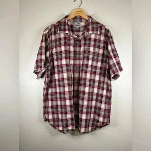 Carhartt Button Down Short Sleeve Shirt | Red Plaid | XL